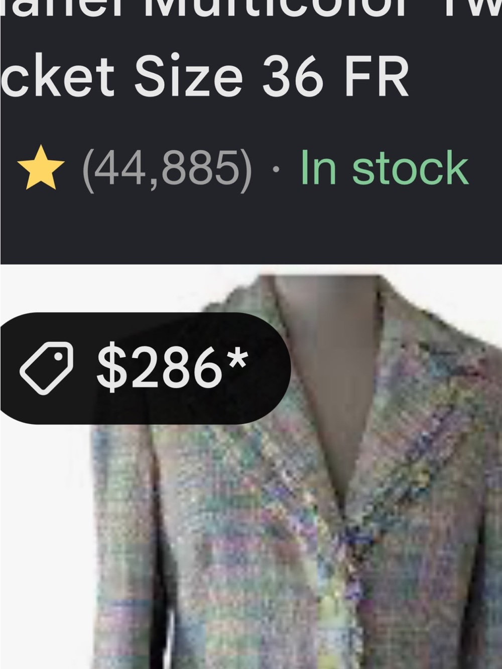 Bergamo Pastel Tweed Belted Blazer w Skirt in Lavender & Green - Picture 9 of 9